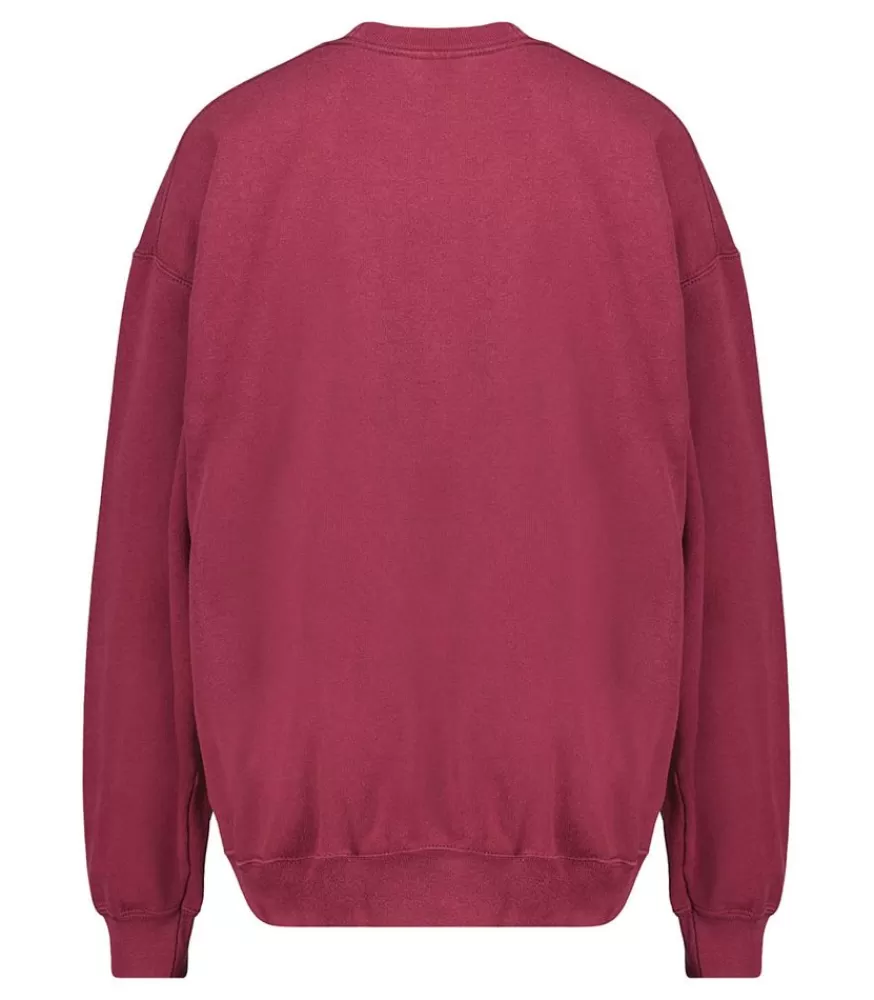 Femme We Are One Project Sweat-Shirt Vintage Brode Jane De Boy Bordeaux