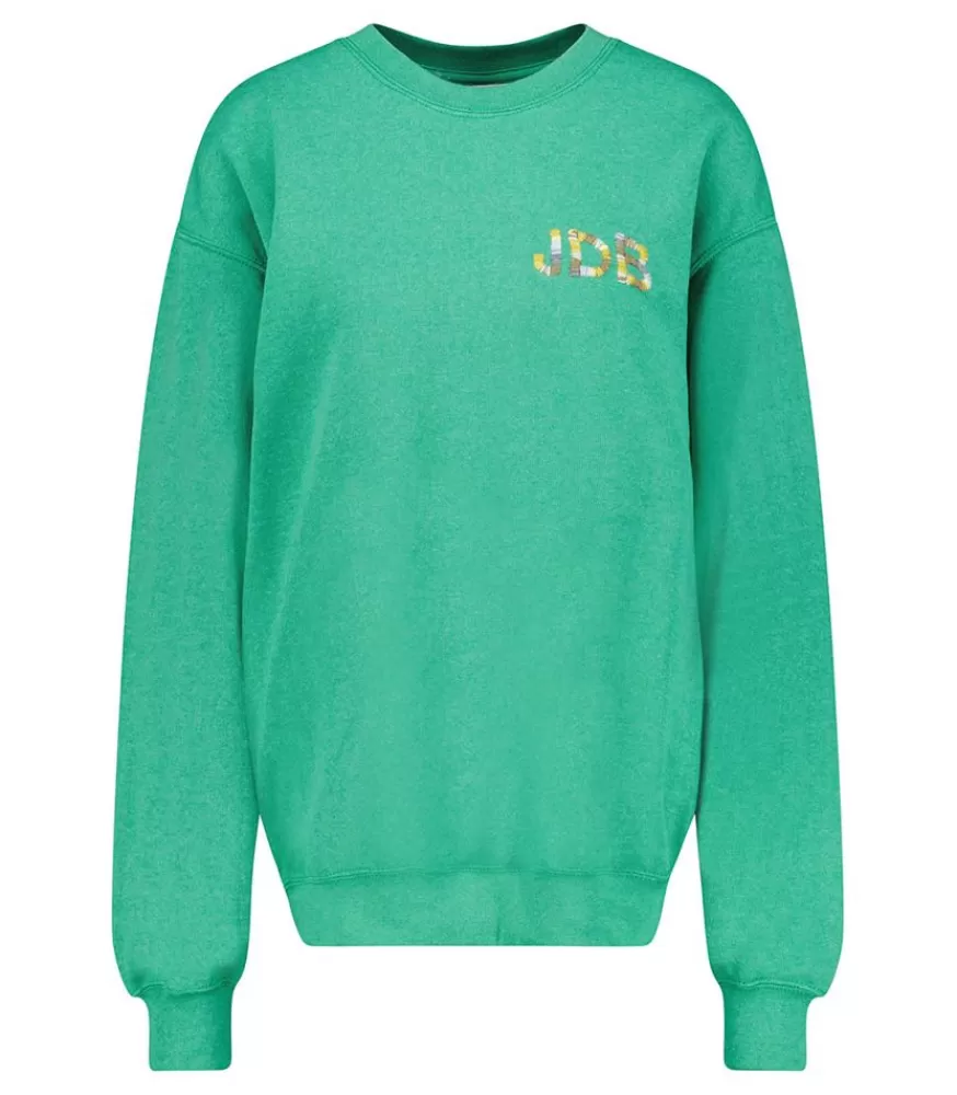 Femme We Are One Project Sweat-Shirt Vintage Smile Joy X Jane De Boy Vert