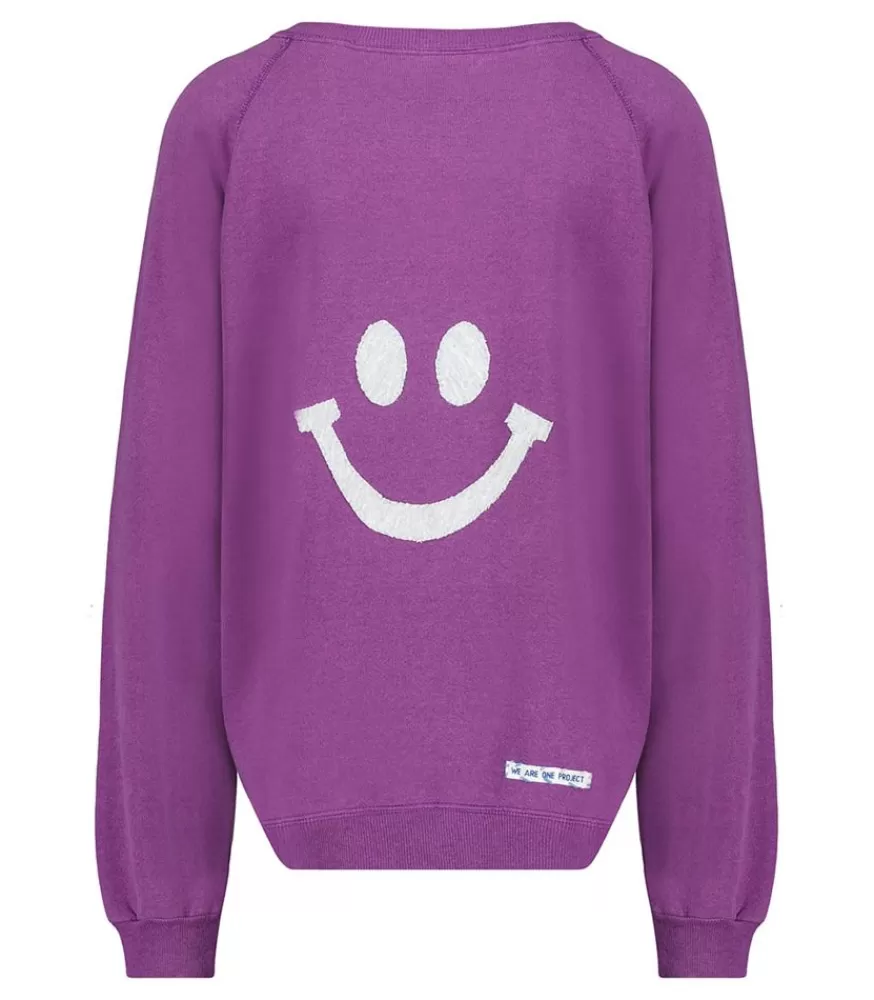 Femme We Are One Project Sweat-Shirt Vintage Smile Joy X Jane De Boy Violet