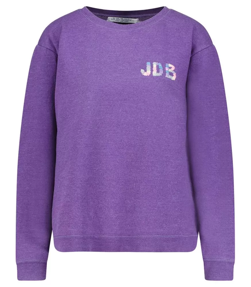 Femme We Are One Project Sweat-Shirt Vintage Smile Joy X Jane De Boy Violet Fonce